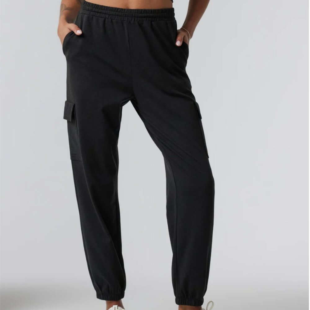 Vouri Boyfriend Cargo - Black Heather